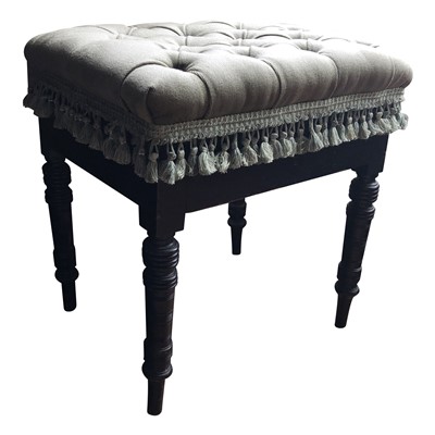 Lot 3384 - A late Victorian ebonised piano stool with...