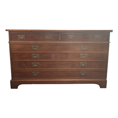 Lot 3386 - A fine mahogany plan chest, 19th century, the...