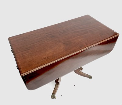 Lot 3165 - A Regency mahogany pedestal Pembroke table,...
