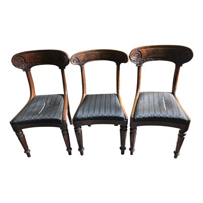 Lot 3393 - A harlequin set of nine William IV mahogany...