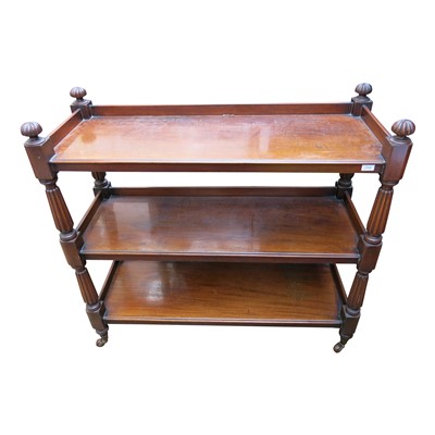 Lot 3394 - A Victorian mahogany three tier dumbwaiter,...
