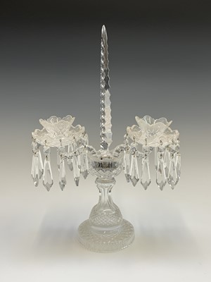 Lot 978 - A Waterford crystal twin branch candelabra,...