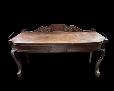 Lot 3166 - A Regency mahogany bow front sideboard, the...
