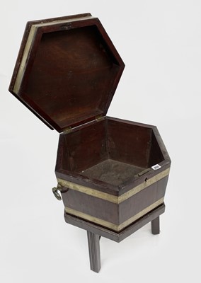 Lot 3138 - A George III rosewood and brass bound...