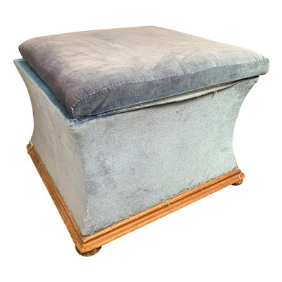 Lot 3323 - A Victorian mahogany upholstered ottoman,...