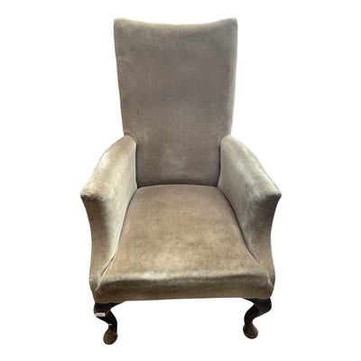 Lot 3333 - A green upholstered armchair, 19th century,...