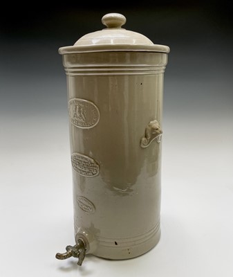 Lot 393 - A G Cheavin's of Boston stoneware water filter...