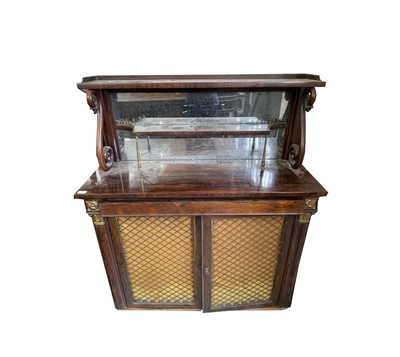 Lot 3160 - A Regency rosewood chiffonier, height 137cm,...