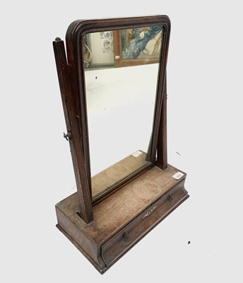 Lot 3158 - A George III mahogany dressing table mirror,...
