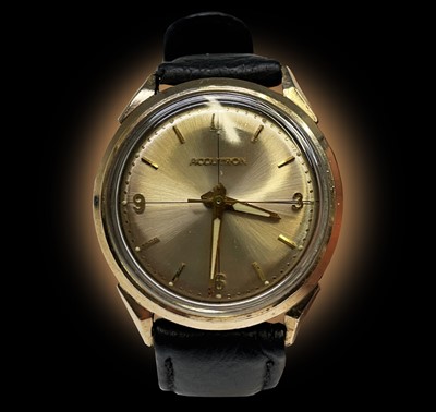 Lot 126 - A gentleman's Bulova Accutron gold plated...