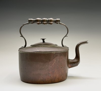 Lot 150 - A Victorian copper kettle, height 26cm, length...