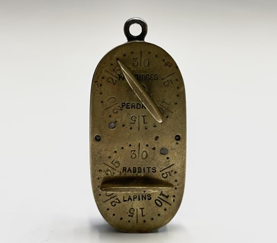Lot 130 - An Anglo-French game counter in blued steel,...