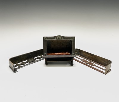 Lot 175 - Two 19th century miniature fenders, lengths 17...