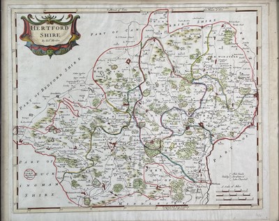 Lot 682 - ROBERT MORDEN. 'Hertfordshire.' Partially hand...