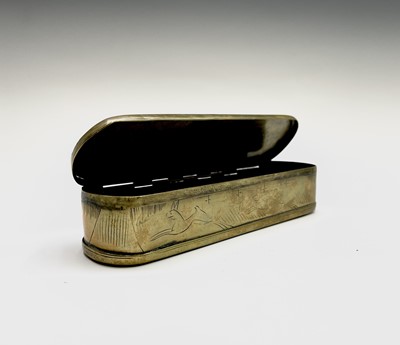 Lot 178 - A Dutch brass tobacco box, 18th century,...