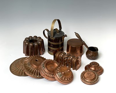 Lot 177 - A Victorian copper jelly mould, height 10.5cm,...