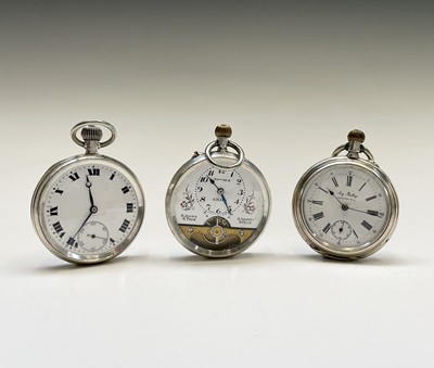 Lot 156 - Three keyless pocket watches.
