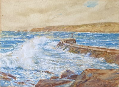 Lot 98 - Henry Meynell RHEAM (1859-1920) Sennen Pier...