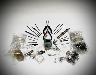 Lot 72 - Watchmakers parts and tools.