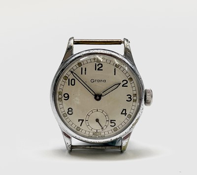 Lot 40 - A Grana A.T.P. watch in nickel-plated case...