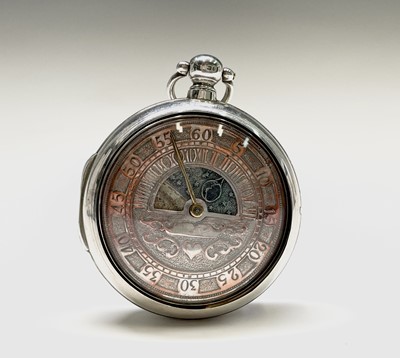 Lot 246 - A George IV silver lunar pair cased pocket...