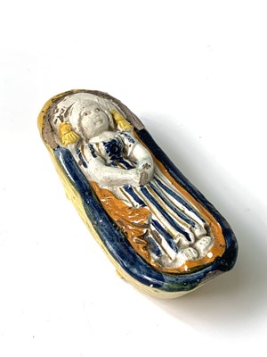 Lot 111 - A Staffordshire Pearlware cradle, circa 1800,...