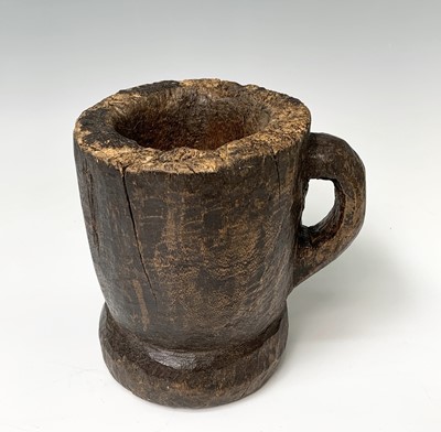 Lot 202 - A treen grain measure, 19th century, height...