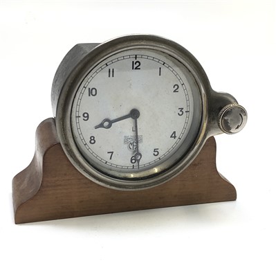 Lot 70 - A vintage Smiths car clock in wooden case,...