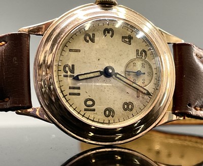 Lot 125 - A 9ct gold cased wristwatch hallmarked...