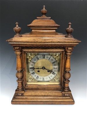 Lot 3011 - A mahogany mantel clock, circa 1900, the case...