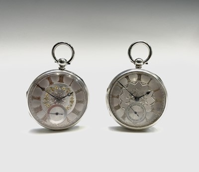 Lot 136 - An English key-wind silver pocket watch with...