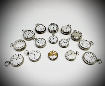 Lot 153 - A collection of fifteen silver cased open face...