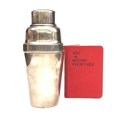 Lot 2306 - An EPNS cocktail shaker and a cocktail recipe...