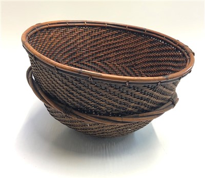 Lot 232 - A large wicker basket, height 33.5cm, diameter...