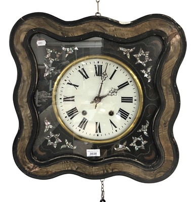Lot 3038 - A black lacquered and mother of pearl inlaid...