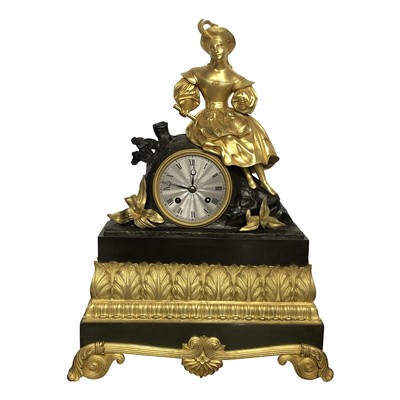 Lot 3035 - A Regency black painted and gilt metal mantel...
