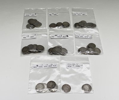 Lot 26 - Great Britain Silver 3d - William IV to Queen...
