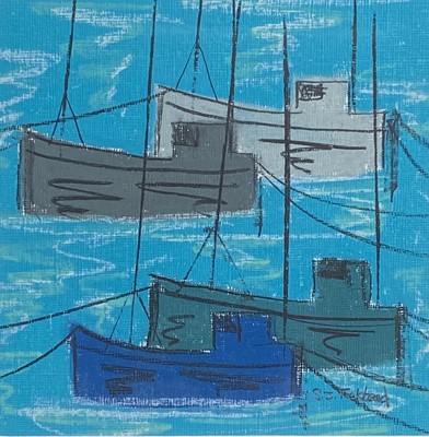Lot 192 - Stephen FELSTEAD (1957) Moored in Newlyn...