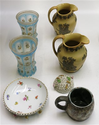 Lot 990 - A 19th century German porcelain flower...