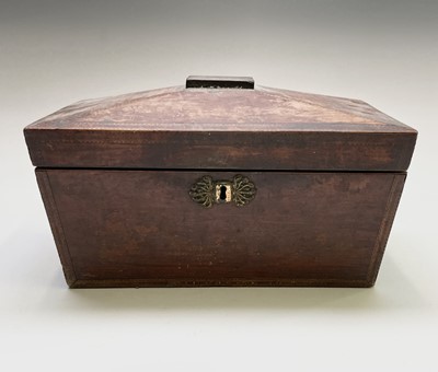 Lot 66 - A George III mahogany and chevron banded...