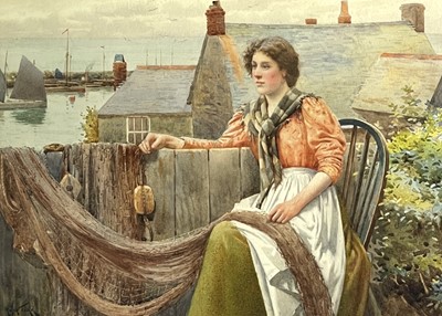 Lot 116 - Ralph TODD (1856-1932) Meditation, Newlyn...