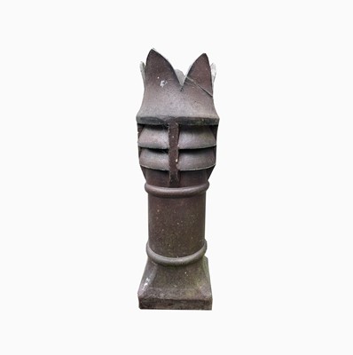 Lot 393 - A large terracotta chimney pot with...