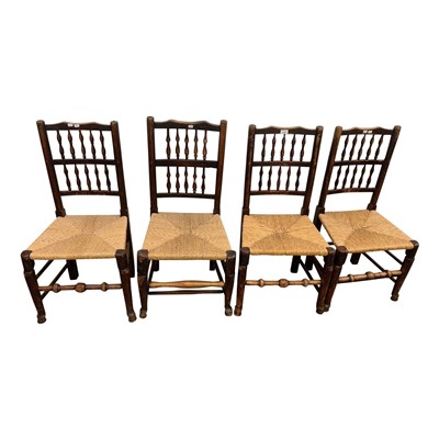 Lot 3336 - A harlequin set of four Lancashire spindle...