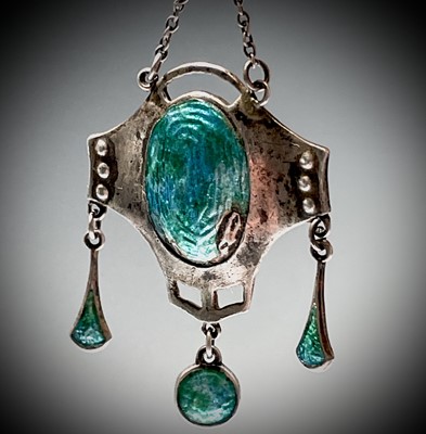 Lot 70 - A Charles Horner silver and blue enamel...