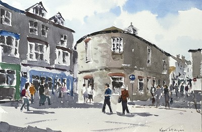 Lot 90 - Ken HAYES (1962) Market Place, St Ives...