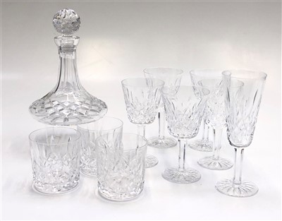 Lot 1030 - A Waterford crystal Lismore pattern small ship'...