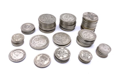 Lot 14 - Great Britain - Silver Pre 1947 coinage. Face...