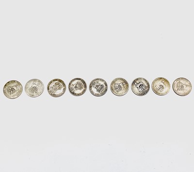 Lot 158 - Nine post 1920 pre 1947 shillings