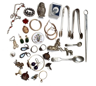 Lot 144 - A little silver, badges, etc.