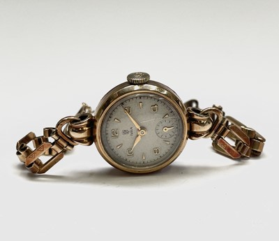 Lot 117 - A ladies Tudor 9ct gold cased wristwatch with...